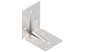 Sustiprintas kampas su dygliais ARRAS, 120 x 120 x 90 x 2,5 mm, cinkuotas, 71356
