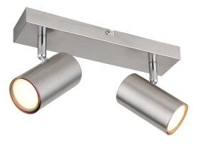 Kryptinis šviestuvas GLOBO Robby, GU10, 2 x 25W, 230V, chromo sp., 260x60x120 mm