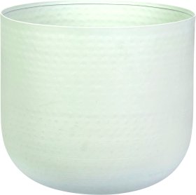 Lauko vazonas, metalinis, baltos sp., 31,5 x 31,5 x 28,5 cm.