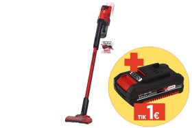 Akumuliatorinis dulkių siurblys EINHELL TE-SV 18 Li Solo, 2 (ECO arba BOOST) siurbimo galios nustatymai, dulkių maišelio talpa 0,6 L