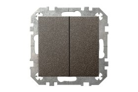 Jungiklis LIREGUS Epsilon Profi Line, 2 klavišų, įleidžiamas, antracito sp., spyruokliniai pajungimo kontaktai, IJ5.10-203-01.E/J 