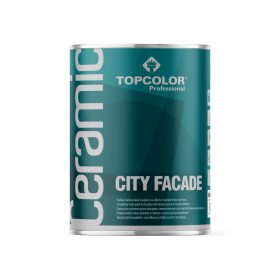 Antipelėsiniai fasado dažai TOPCOLOR CERAMIC CITY FACADE, matiniai, baltos sp., 0,9 l