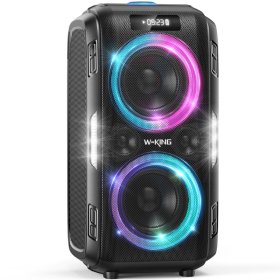 Kolonėlė W-KING T9 PRO, 200W, nešiojama, Bluetooth 5.3., turi AUX, USB, atminties kortelės lizdus, mikrofono jungtis