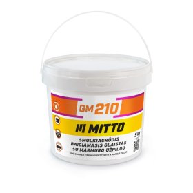 Smulkiagrūdis baigiamasis glaistas MITTO Gm210, 5 kg, su marmuro užpildu