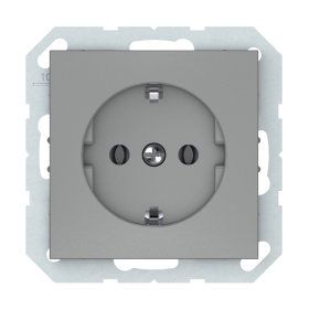 Kištukinis lizdas VILMA QR1000, įleidžiamas, be rėmelio, su įž., pilka matinė sp., RP16-002-02