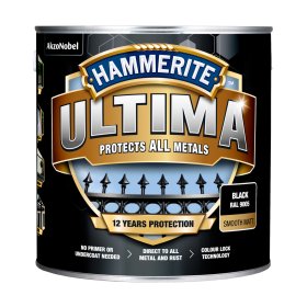 Metalo dažai HAMMERITE ULTIMA MATT BLACK, 2,2L