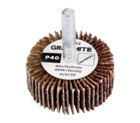 Žiedlapinis šlifavimo cilindras GRAPHITE, 40 x 15 x 6 mm, P40