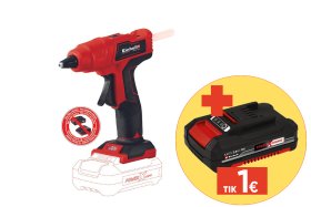 Akumuliatorinis klijuoklis EINHELL TE-CG 18 Li Solo, maks. klijavimo temperatūra 170 °C, Klijų lazdelės skersmuo 11 mm