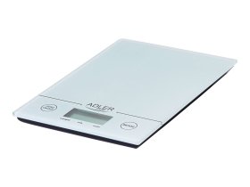 Virtuvinės svarstyklės ADLER, balta sp.