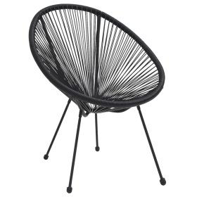 Kėdė NOVELLY HOME SC-093KD, plienas, sintetinis ratanas, juoda, matmenys: 72 x 67 x 86 cm., maks. apkrova iki 120kg