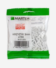 Plytelių kryželiai MARTEN, 3 mm, 150 vnt.