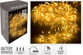 LED girlianda, 100 lempučių, šiltos baltos sp.