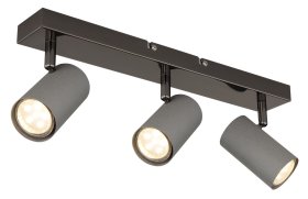Kryptinis šviestuvas GLOBO Robby, GU10, 3 x 25W, 230V, pilkos sp., 410x100x120 mm