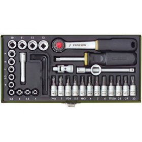 Galvučių rinkinys 36 dalių 1/4" PROXXON,