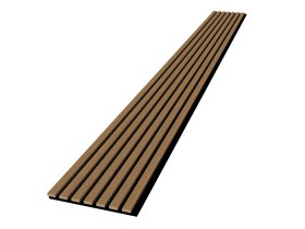 MDF akustinė dailylentė WAKSLINE, spl. moka ąžuolas, 2800x285x18 mm