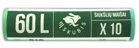 Šiukšlių maišai SKUBIS BIO 871474, 60 l., 10 vnt.