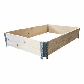 Medinė pakelta lysvė KLASIKA GARDEN, 120 x 80 x 19,5 cm, metaliniai kampai