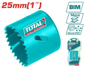 Gręžimo karūnėlė TOTAL, HSS M3 Bi-metal, 4-6 TPI, 25 mm, TAC410251