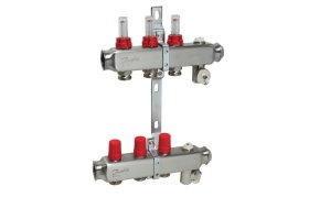 Grindinio šildymo kolektorius DANFOSS SSM-F, 1", 3+3 žiedų, 088U0753