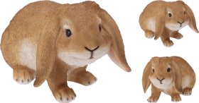 Sodo dekoracija ZUIKIS, 2 skirtingio dizainai, rudos sp., 31,5 x 16,5 x 17,5 cm.