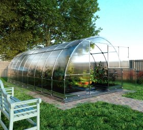 Šiltnamis KLASIKA Tube, 18 m2, 4 mm polikarbonatinė danga, 3 x 6 m, arkos formos