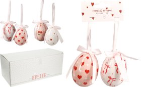 Velykinė dekoracija Kiaušiniai, pakabinami, 2 vnt., 2 skirtingų dizainų