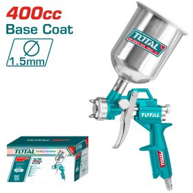Dažymo pistoletas TOTAL, su metaliniu viršutiniu indu 0,4L, pirminiam sluoksniui, 1.5 mm, 180-250 mm, TAT10401