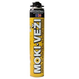 Profesionalios montavimo putos MOKI VEŽI, skirtos tarpų užpildymui, šilumos ir garso izoliacijai, 735 g
