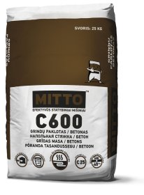 Sausas smulkiagrūdis betonas MITTO C600 25 kg, N