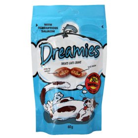 Skanėstas katėms DREAMIES, su lašiša, 60g
