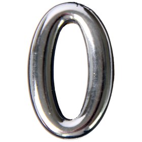 Numeriukas 0, 50 - 52 mm, chromuotas, klijuojamas