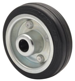 Vežimėlio atsarginis ratas WAGNER, d-80mm, guminis, ritininis guolis, plieno lakštas, minkštas, apkrova - 60 kg