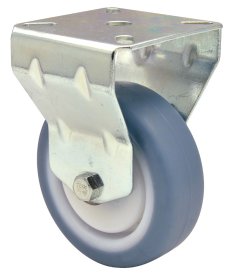 Fiksuotas ratukas DELUXE, d-75 mm, minkštas, apkrova - 75 kg., N