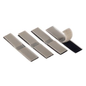 Kabliukų ir kilpučių fiksuojanti juosta FIX-O-MOLL, 20 x100mm, 4vnt., pilka/juoda sp.