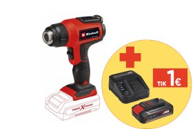 Akumuliatorinė orpūtė EINHELL TE-HA 18 Li Solo, 18 V, Li-ion, svoris 0,62 kg, temperatūra 350°C-550°C, oro srautšas 200 l/min, be akumuliatoriaus ir kroviklio