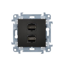 HDMI lizdas KONTAKT SIMON 10, juodos sp., 2 viet., CGHDMI2.01/49