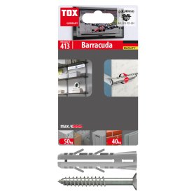 Kaištis su sraigtu TOX Barracuda, 8/40, 10 vnt.
