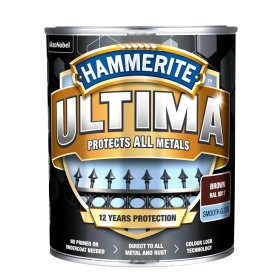 Antikoroziniai dažai HAMMERITE Ultima, 0,7 l, rudos sp., blizgūs
