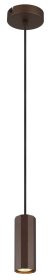 Pakabinamas šviestuvas GLOBO James, GU10, 1 x 25W, 230V, matinės bronzos spalvos, PVC juodas laidas, reguliuojamas aukštis, 100 x 1200 mm