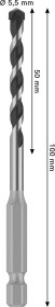 Universalus grąžtas BOSCH PRO, šešiakampiu kotu, 10 x 150 x 200 mm
