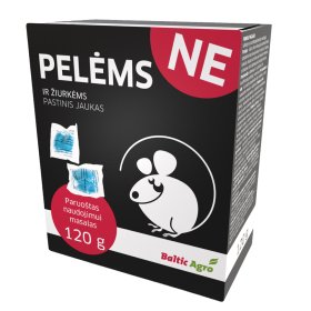 Nuodai graužikų naikinimui, Pelėms ir žiurkėms NE, pasta, 120 g