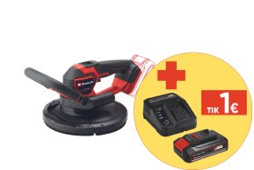 Akumuliatorinis glaisto šlifuoklis EINHELL TP-DWS 18/225 Li BL Solo, 18 V, bešepetėlis variklis, šlifavimo disko skersmuo 225 mm, be akumuliatorių ir kroviklio