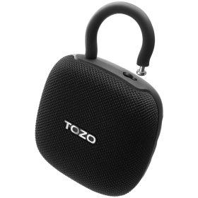 Kolonėlė TOZO SoundGo, baterijos talpa 1200 mAh, 10W, Bluetooth 5.4., veikimo laikas vienu pakrovimu 20 val. IPX5, nešiojama Bluetooth kolonėlė, juodos sp., PA00K1