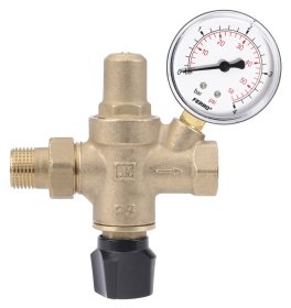 Automatinis sistemos pildymo ventilis FERRO, 1/2", su manometru, ZN15M