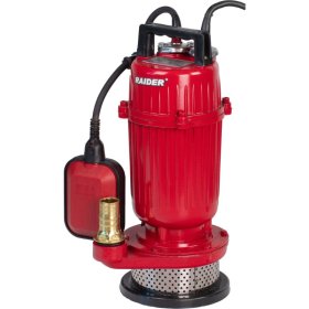 Panardinamas siurblys RAIDER, su plūde nešvariam vandeniui su apsaugos sietu, metalinis korpusas 550W