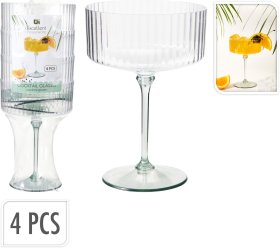 Taurė kokteiliui, 300 ml, plastikas, 4 vnt.