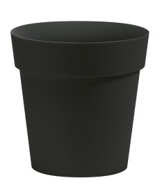 Plastikinis vazonas NICOLI Arke, antracito sp., 18,5 x 18,2 cm.