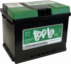 Akumuliatorius TOPLA AGM STOP & GO 12 V, 60 Ah, 640 A, EN680A