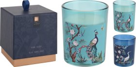Žvakė stikliniame indelyje, 8 x 10 cm, du skirtingi dizainai