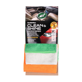 Automobilinės šluostės TURTLE WAX, universalios, iš mikropluošto, 3 vnt, dydis 40 cm x 40 cm